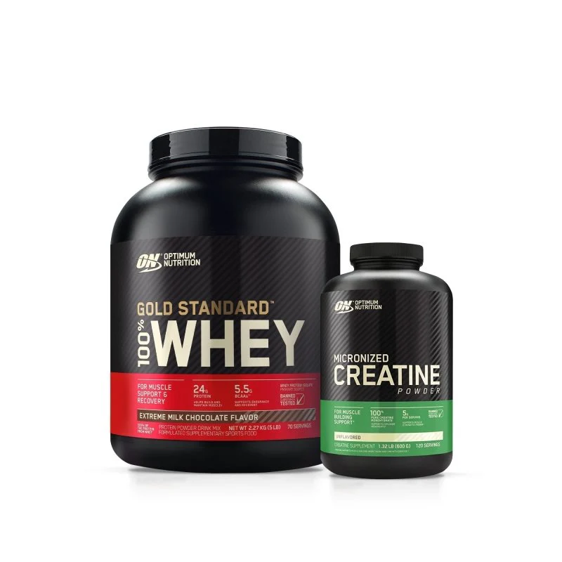 Optimum Nutrition Gold Standard Whey 5LB + Creatine 600g - Image 2