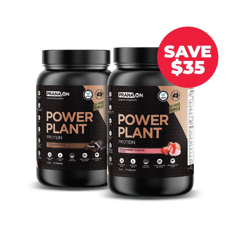 PranaOn Power Plant Protein 1.2kg Twin Pack